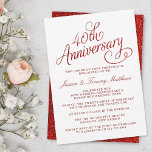 40. Ruby-Hochzeitstag Einladung<br><div class="desc">Feiern Sie stilvoll mit diesen trendigen Party Einladungen zum 40. Hochzeitstag. Die Beispielformulierung ist leicht zu personalisieren und passende Party-Elemente finden Sie in der Sammlung.</div>