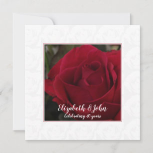 40. ruby Hochzeitstag klassische rote Rose Dankeskarte