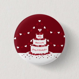 40. ruby Hochzeitstag Kuchen Design Button