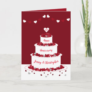 40. Ruby Wedding Anniversary Cake Card Karte