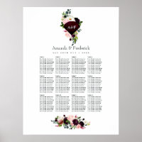 40. Ruby Wedding Anniversary Seating Poster