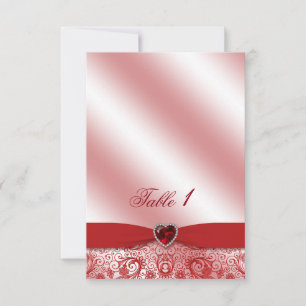40. Ruby Wedding Anniversary Table Card Einladung