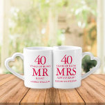 40. Ruby Wedding Jubiläum Frau Right Liebestassen<br><div class="desc">Passen Sie die Namen und Termine an,  um ein lustiges und einzigartiges Geschenk zu schaffen,  um Ihren 40. rubinischen Hochzeitstag zu feiern. Entwickelt von Thisisnotme©</div>