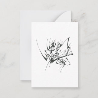 40 Schwarz-Weiß-Abstrakt-Tribal-Tattoo-Kunst Mitteilungskarte