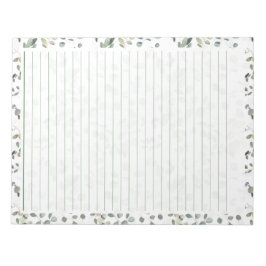 40 Seiten Notepad mit Eukalyptus Aquarellfarben-De Notizblock