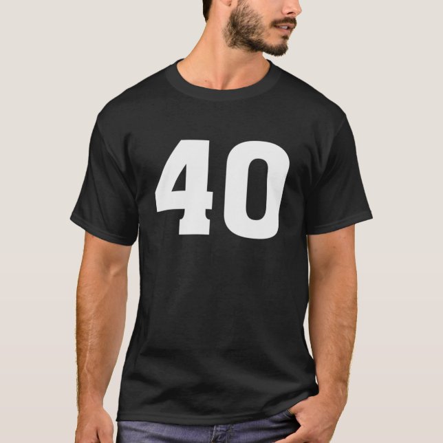 40 Sportteam Jersey - Nummer Front Back Player T T-Shirt (Vorderseite)