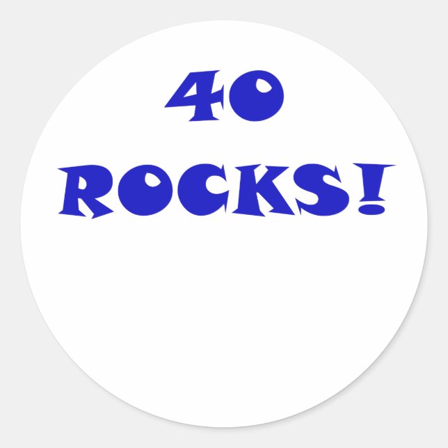 40 Steine Runder Aufkleber (Vorderseite)