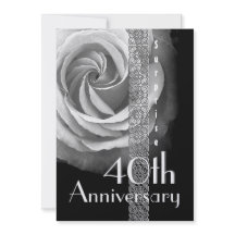 40. ÜBERRASCHENDE Hochzeitstag SILVER Rose