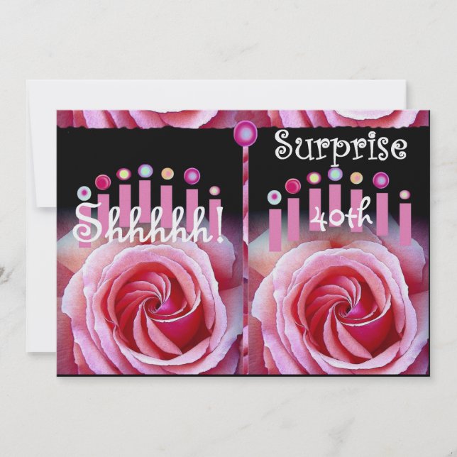 40. ÜBERRASCHUNG Geburtstags-Party Einladung (Vorderseite)