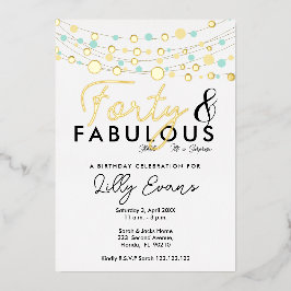 40. Überraschung Geburtstagsfeier Einladung elegan