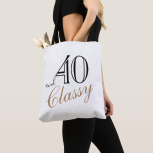 40 und Classy Elegant Black Golden Script Geburtst
