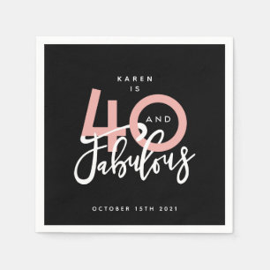 40 und eine fabelhafte Papiertafel Serviette