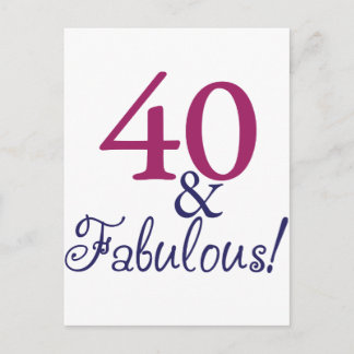 40 und fabelhaft (40. Geburtstag) Postkarte