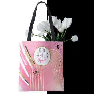 40 und fabelhaft Abstrakt rosa Schwarz Moderne Bol