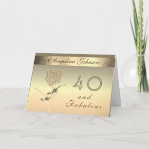 40 und Fabelhaft Gold Einladung