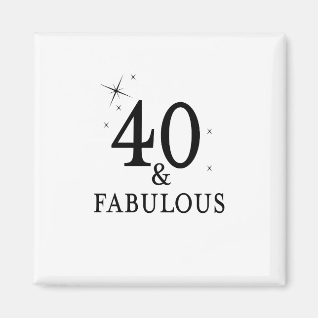 40 und fabelhaft magnet (Vorne)