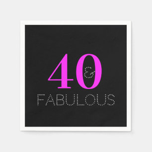 40 und fabelhaft Modern Birthday Party Serviette