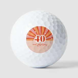 "40 und fabelhaft", Retro hell Pfirsich klein Golfball