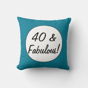 40 und fabelhaft Retro-Punkte Kissen