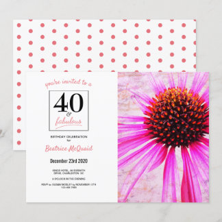 40 und fabelhafte 40. Geburtstag Foto Einladung