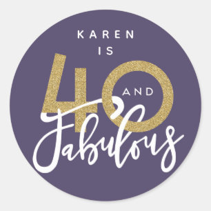 40 und fabelhafte Aufkleber