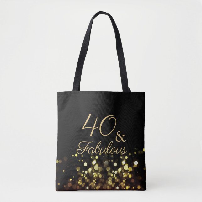 40 und fabelhafte Black and Gold Geburtstag (Vorderseite)