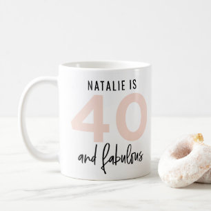 40 und fabelhafte, fette Typografie Kaffeetasse