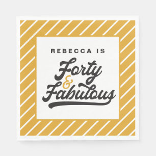40 und fabelhafte Geburtstagsnapkins Serviette