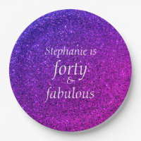 40 und fabelhafte Geburtstagszeit Pink Purple Glit