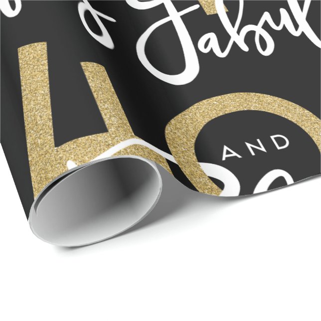 40 und fabelhafte Geschenkverpackung Geschenkpapier (Rolleneckpunkt)