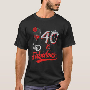 40 und fabelhafte Königin glücklich Geburtstag 4 T-Shirt