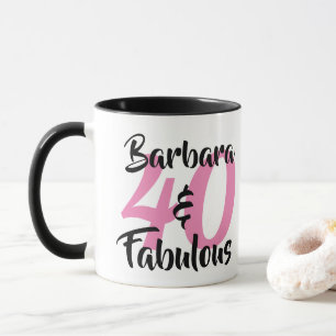 40 und fabelhafte Personalisierte Geburtstagsparty Tasse