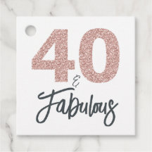 40 und fabelhafte rosa Glitzer Geburtstagsparty