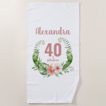 40 und fabelhafte Rosa-Schrift Geburtstag