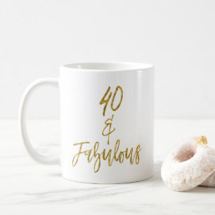 40 und fabelhafte tasse