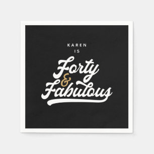 40 und fabelhafte Teller Serviette