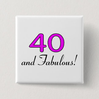 40 und fabelhaftes Rosa Button