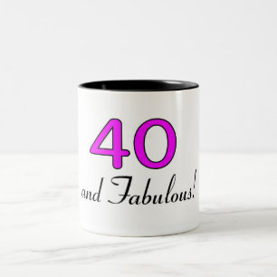 40 und fabelhaftes Rosa Zweifarbige Tasse