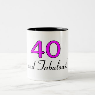 40 und fabelhaftes Rosa Zweifarbige Tasse