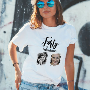40 und fabulous 2 Foto 40. Geburtstag T-Shirt
