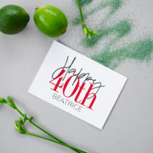 40 und fabulous 40. Geburtstagsschrift