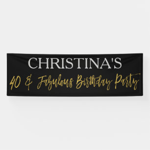 40 und Fabulous Birthday Banner
