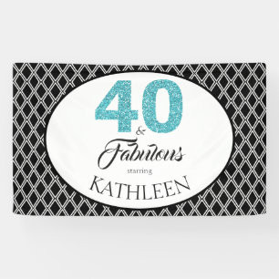40 und Fabulous Custom 40. Geburtstag Banner
