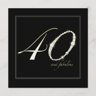 40 und Fabulous Einladung