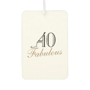 40 und Fabulous Elegant Script Geburtstag Foto Autolufterfrischer