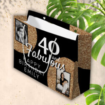 40 und fabulous Gold Glitzer 2 Foto 40. Geburtstag