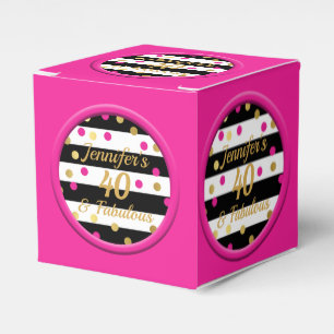 40 und Fabulous Hot Pink Black Fevor Boxen Geschenkschachtel