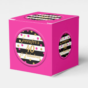40 und Fabulous Hot Pink Cupcake Box Geschenkschachtel