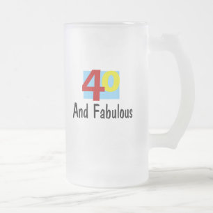 40 und Fabulous Mattglas Bierglas