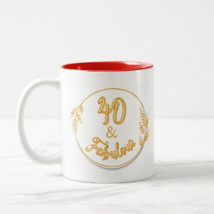 40 und Fabulous Zweifarbige Tasse